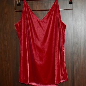 Velvet Cami Size M (Red)